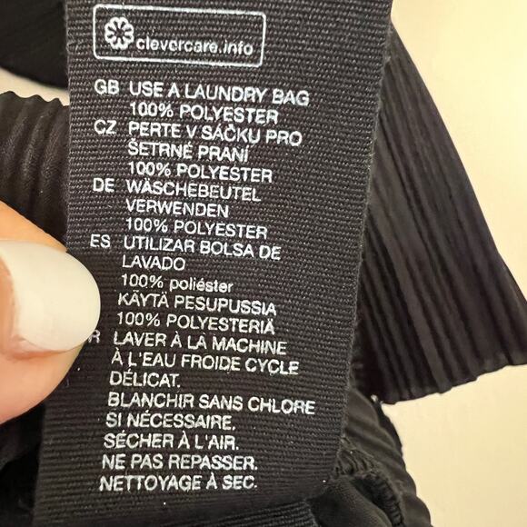 & Other Stories Black Pleated Long Sleeve Wrap Dress Size 2 - Picture 7 of 11